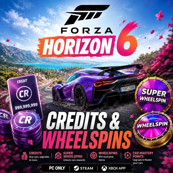 🔥 Forza Horizon 6 Boost Pack | Credits + SUPER Wheelspins + Wheelspins + Car Mastery Points - PC